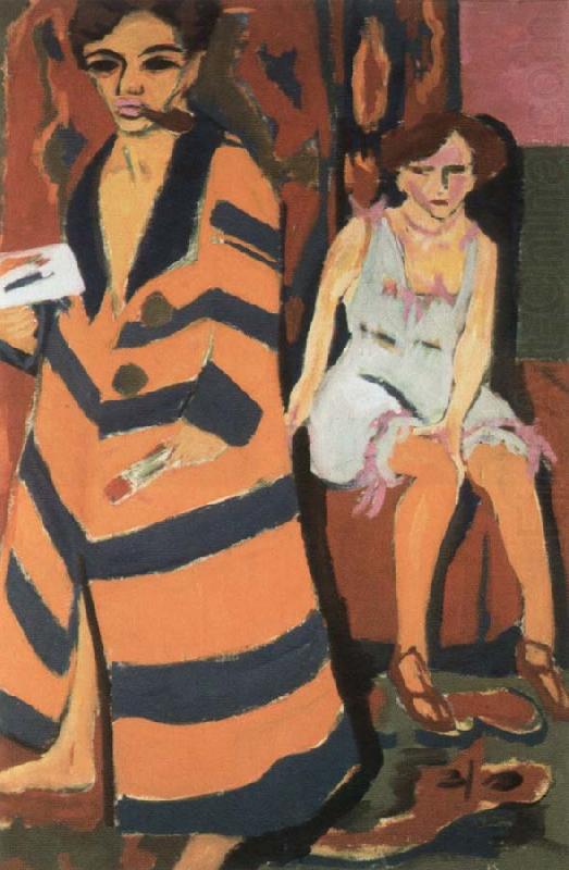 Ernst Ludwig Kirchner self portrait with a model china oil painting image